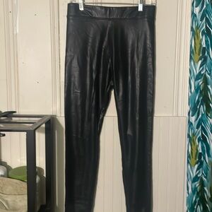 Black stretch pleather pant sz s